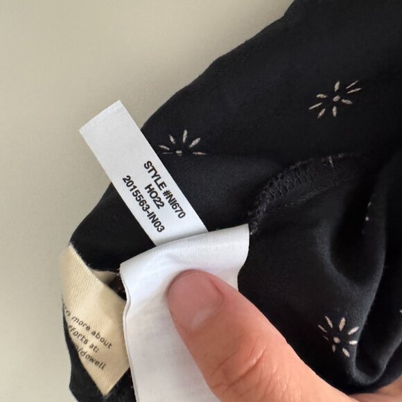 ☀️ MADEWELL Sweetheart Puff-Sleeve Midi Dress in Stardot Black Antique Cream 10 - Picture 5 of 9